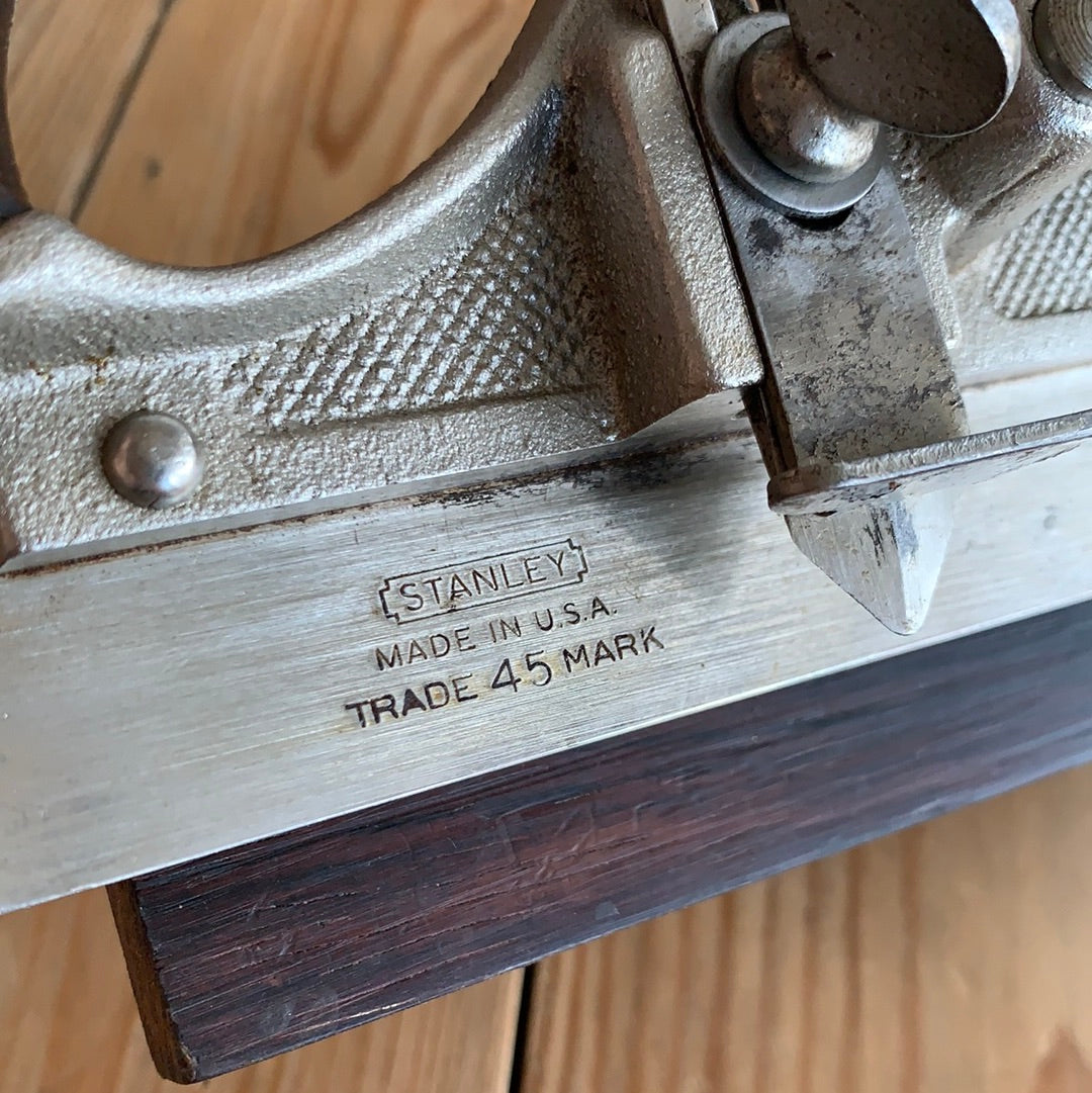 SOLD i92 Vintage STANLEY USA No.45 Combination PLANE with 23 cutters
