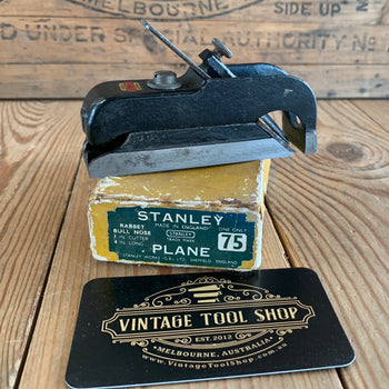 SOLD T9654 Vintage STANLEY No:75 rebate rabbet BULLNOSE PLANE