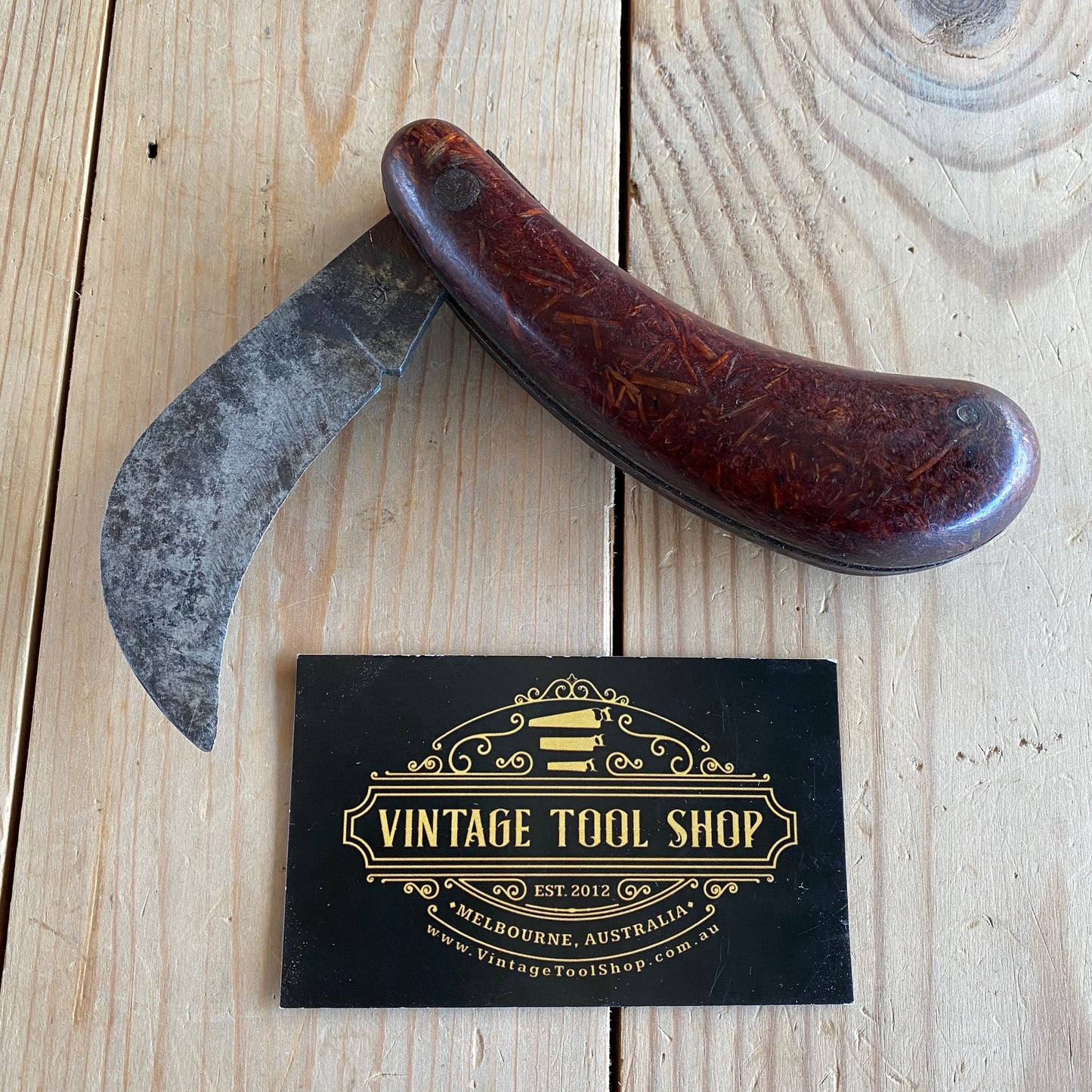 SOLD Vintage SOVIET ERA Pruning Knife COMPOSITE Handle T2738