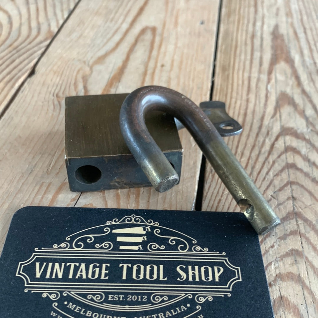 SOLD H90 Vintage small MHT MELBOURNE HARBOR TRUST PADLOCK & KEY