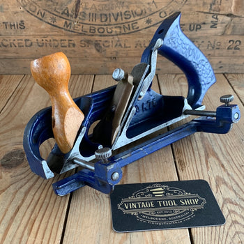 SOLD B63 Vintage WS England No.A78 Duplex REBATE Rabbet plane