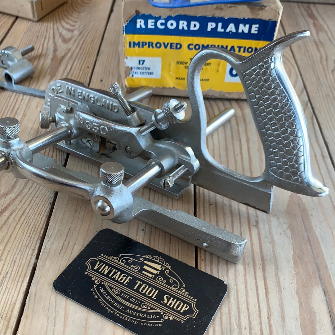 SOLD Vintage RECORD England No.050 Combination PLANE with instructions T9021