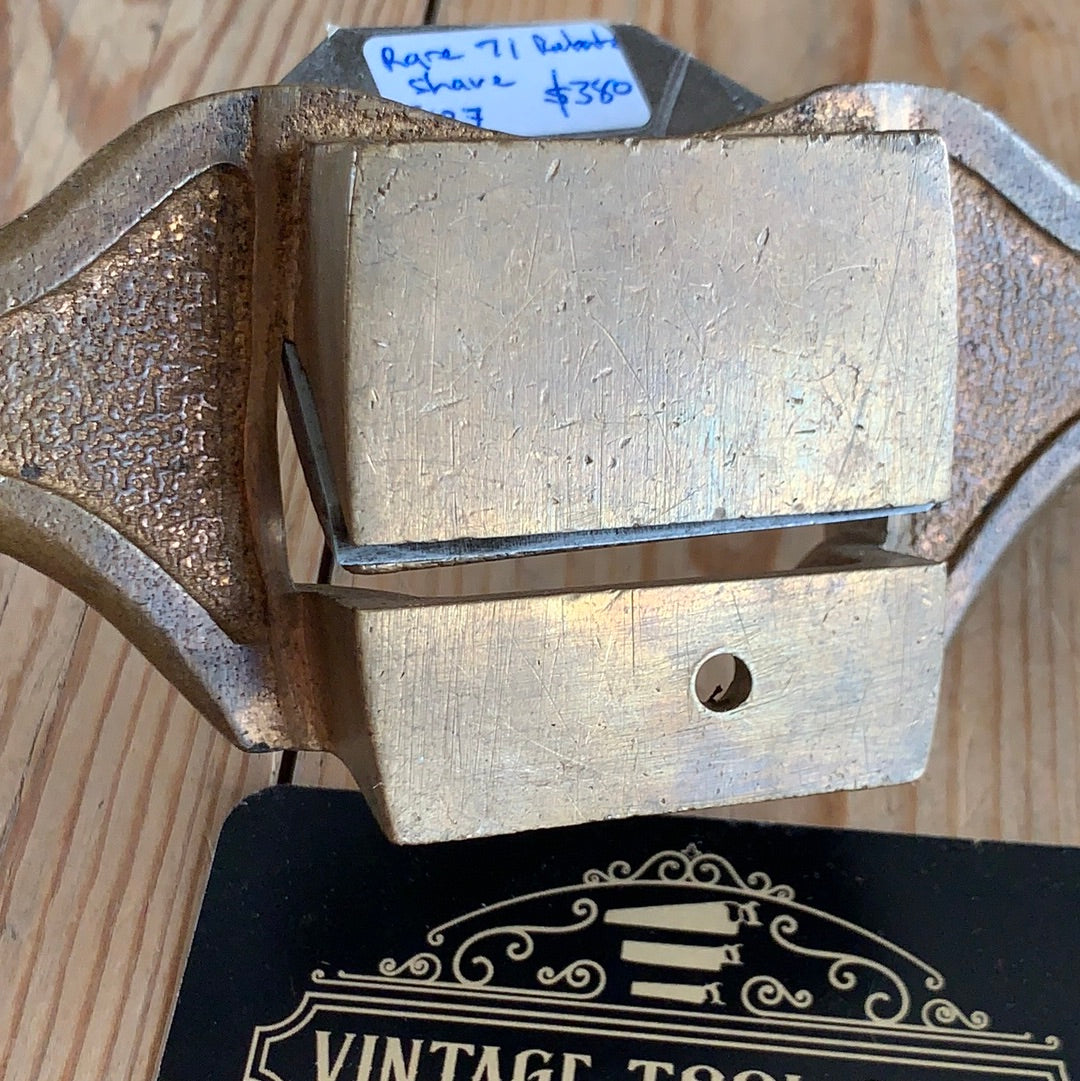 i127 Vintage rare STANLEY No.71 REBATE SHAVE spokeshave
