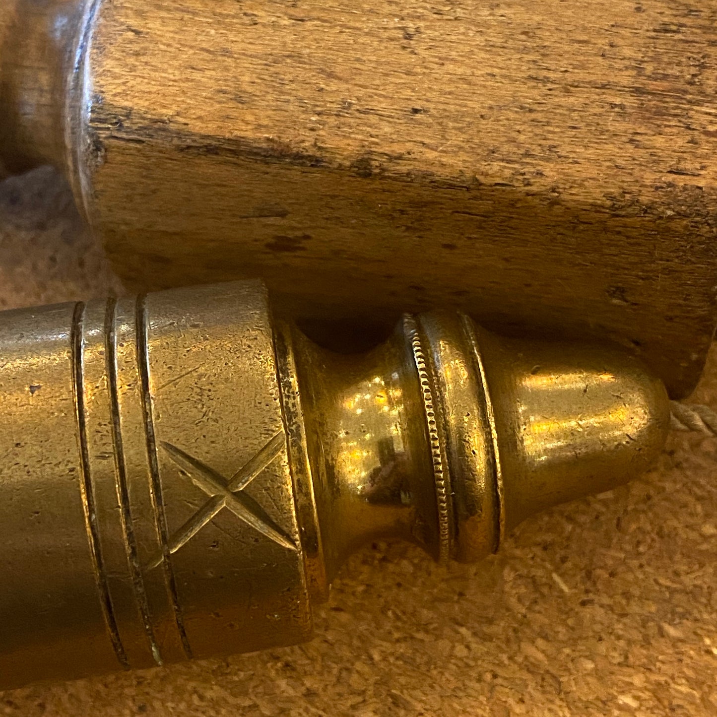 Antique FRENCH masons brass PLUMB BOB T3600