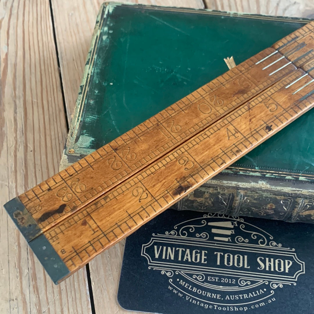 SOLD N210 Vintage RABONE England No.1380 2ft 24” imperial BOXWOOD RULER