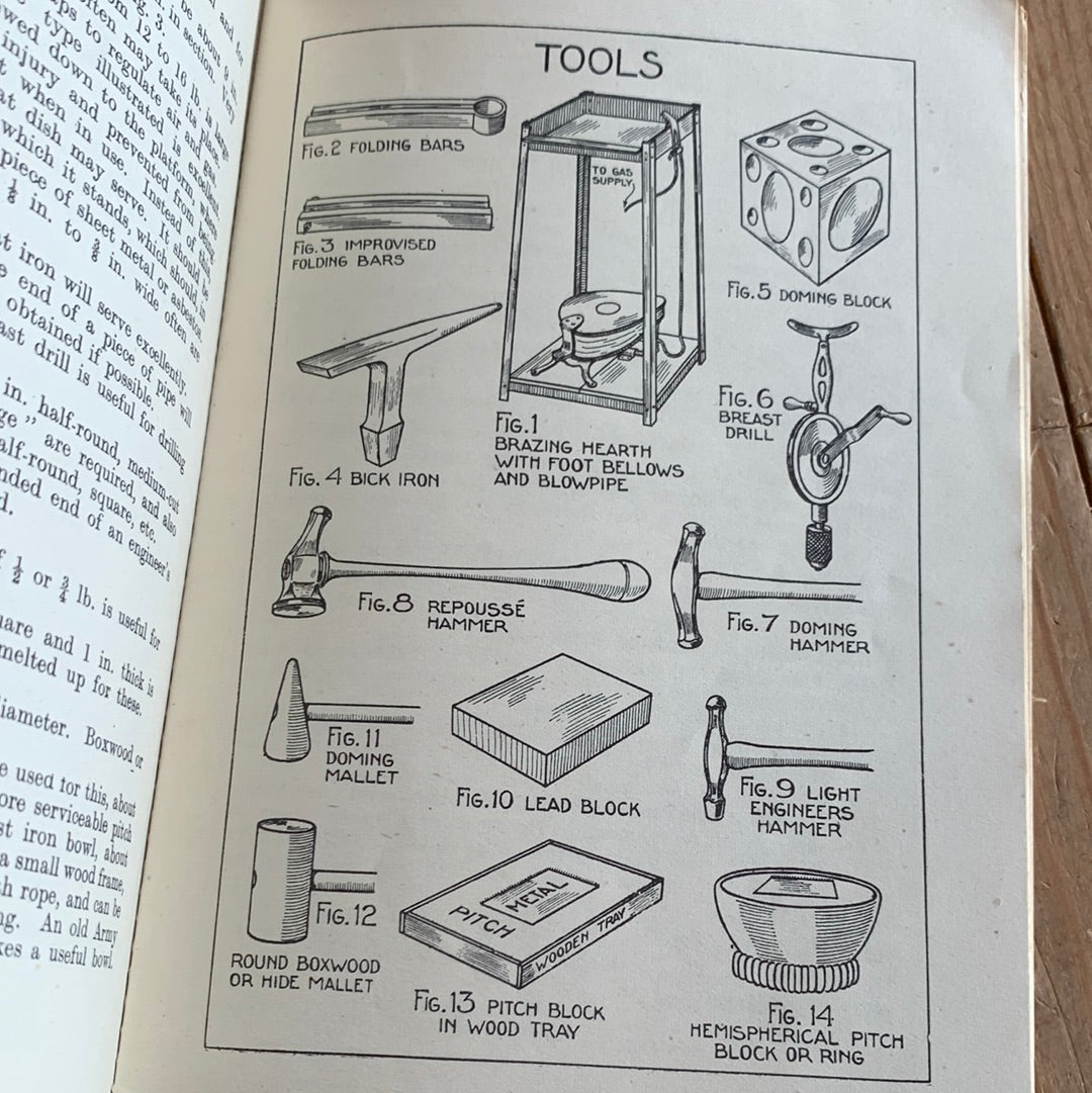 SOLD XB1-22 Vintage 1945 SIMPLE ART METALWORK by J.Kay metal work BOOK