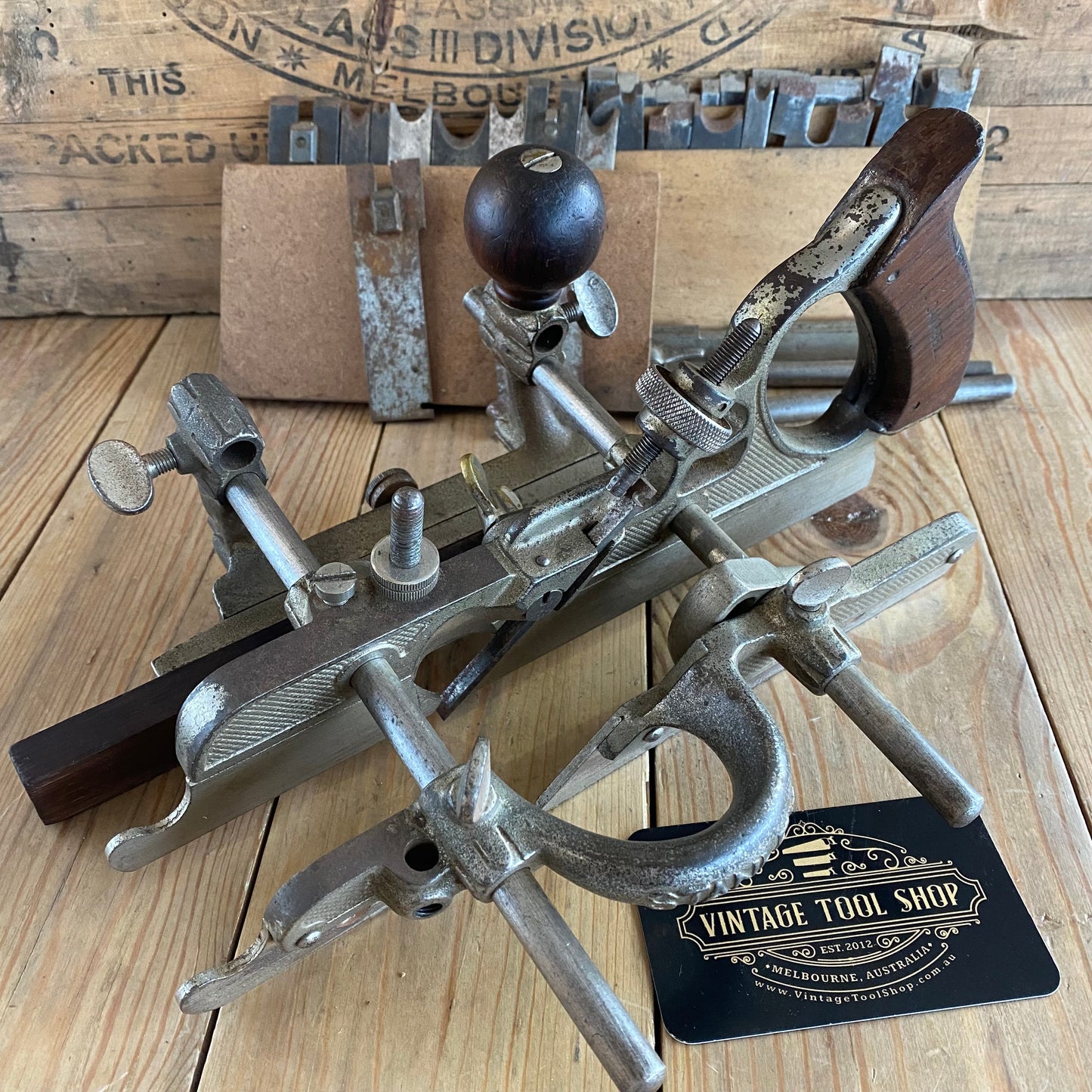 SOLD Antique STANLEY USA No.45 Combination PLANE Sweetheart 1920-1930s era 30 cutters T7170
