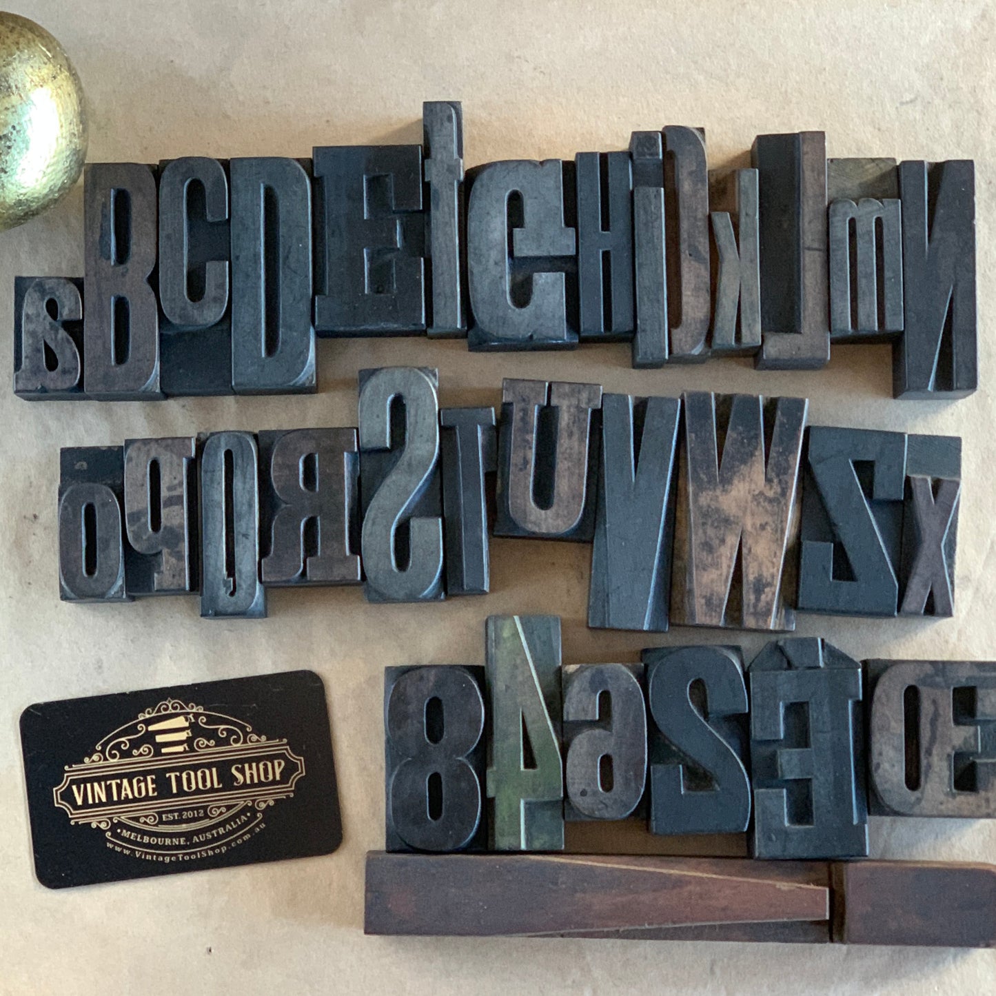 Antique 1 x French PRINTERS LETTER Number BLOCKS industrial display Lot1 FL1-FL32