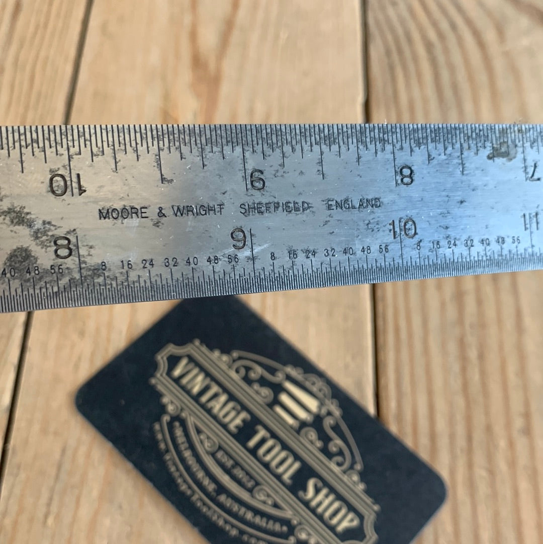 SOLD N220 Vintage MOORE & WRIGHT & L.S. STARRETT England PROTRACTOR ruler level square