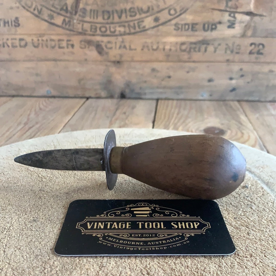 SOLD Vintage wooden handled OYSTER KNIFE T8692