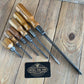 SOLD Vintage STANLEY England & USA set of 6 x wooden handled SCREWDRIVERS T10029