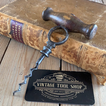 SOLD Antique Edward WOLVERSON style Holborn ring direct pull BOTTLE OPENER CORKSCREW T7537