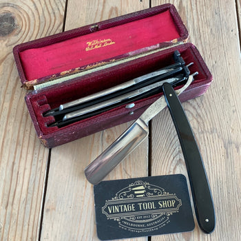 SOLD H78 Antique 3 x WILKINSON of Pall Mall London RAZOR set IOB