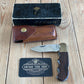 SOLD K18 Vintage GERBER USA folding MAGNUM HUNTER KNIFE with sharpening stone IOB