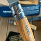 OPSO8 NEW! 1x French OPINEL No.8 SLIMLINE Slim folding pocket KNIFE OLIVE wood handle