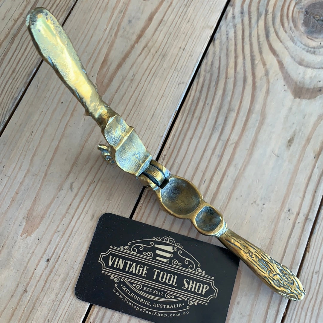 Vintage Early BULLS HEAD tin can opener Old Antique Barware Bar