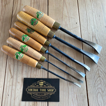 SOLD Vintage 6x HENRY TAYLOR Carving GOUGES  T1175