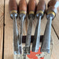 SOLD H84 Vintage 5 x MARPLES England Carving CHISELS Gouges
