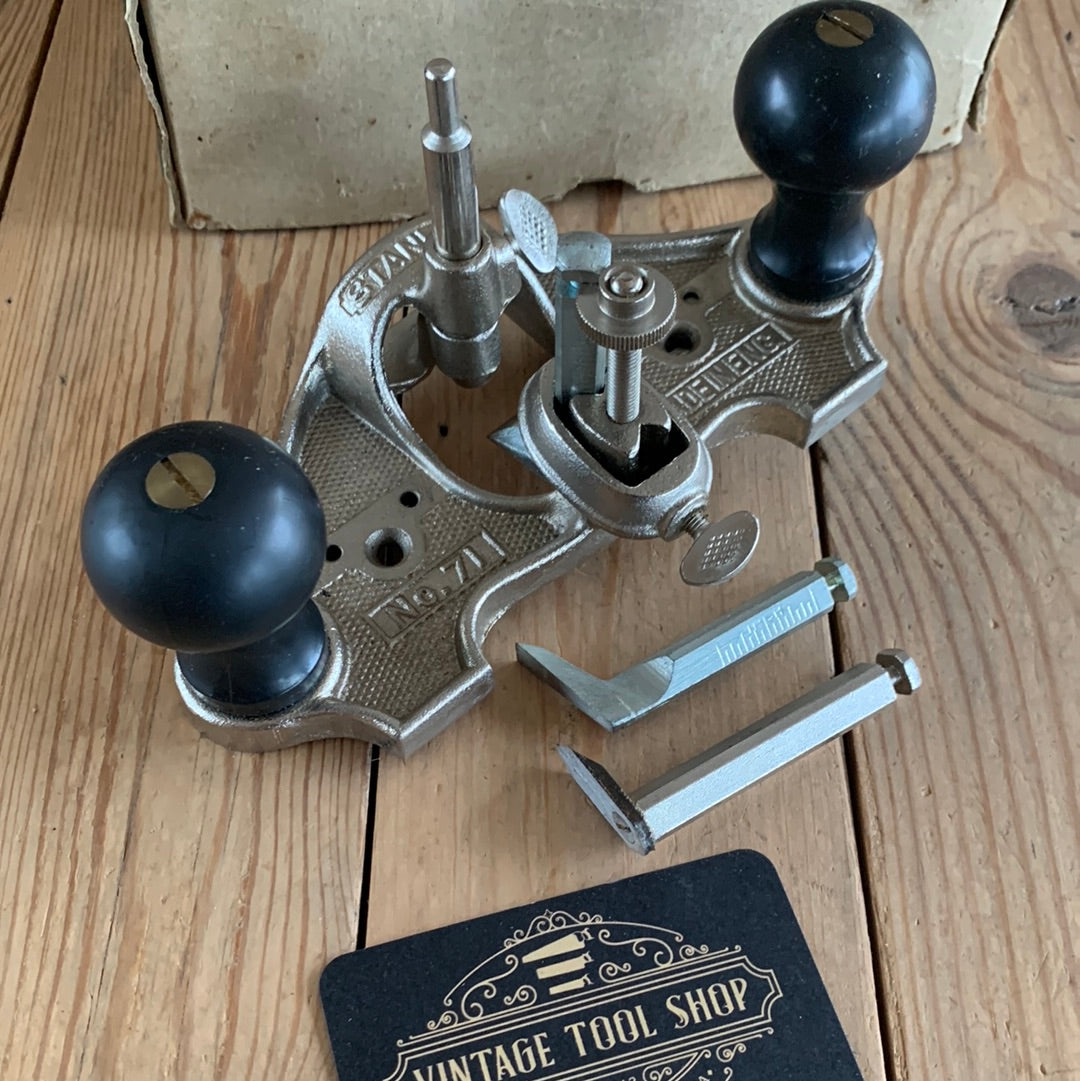 SOLD N137 Vintage STANLEY England No. 71 Router PLANE IOB