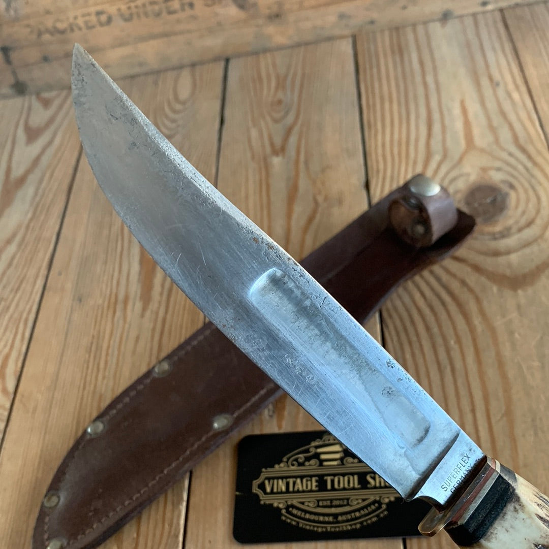 SOLD T9602 Vintage GERMAN carbon steel BOWIE hunting KNIFE