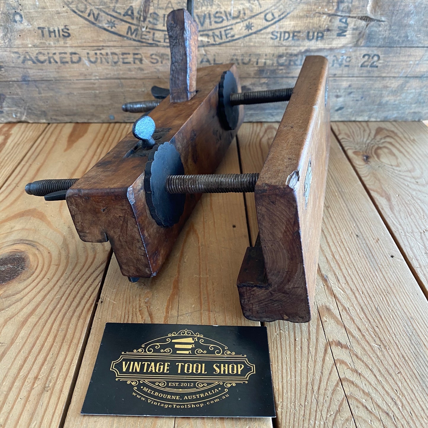 Antique Early FRENCH Screw Stem PLOUGH PLANE Y1900