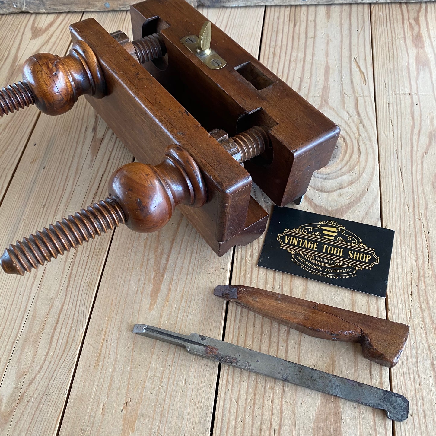 SOLD Antique FRENCH Screw Stem Plough Plane by PEUGOT FRERES Y1521
