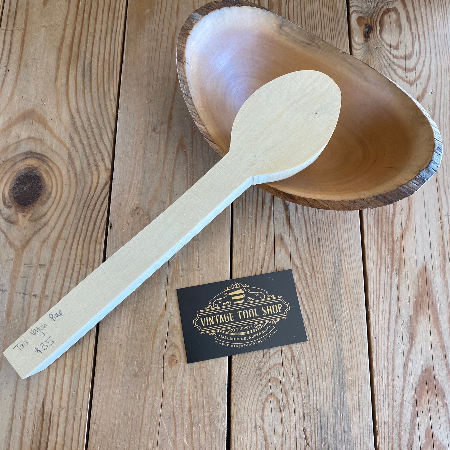 NEW! 1x EXTRA LARGE Tasmanian HUON PINE whittling SPOON carving BLANK