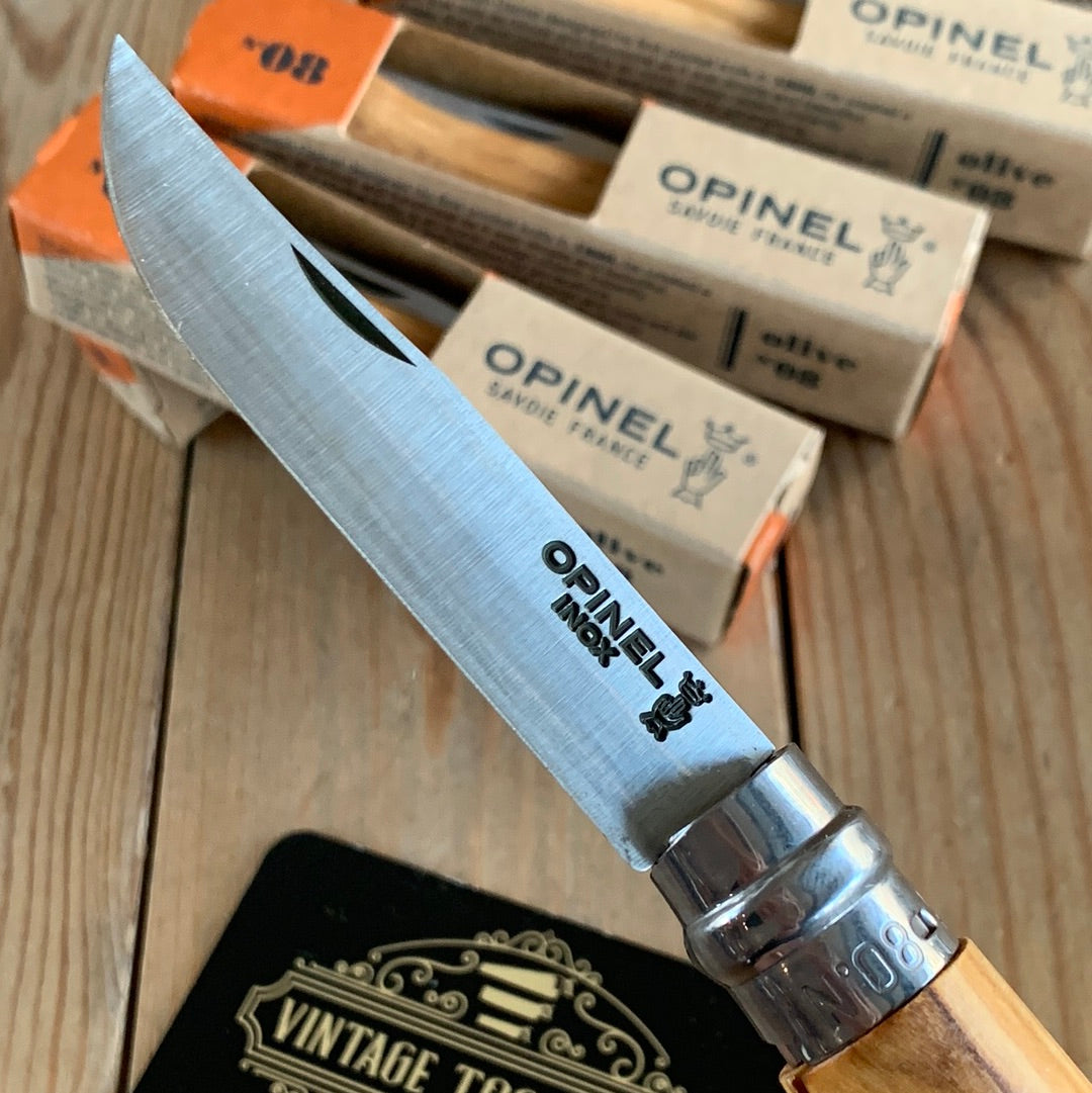 OPO8 NEW! 1x French OPINEL No.8 folding pocket KNIFE with OLIVE