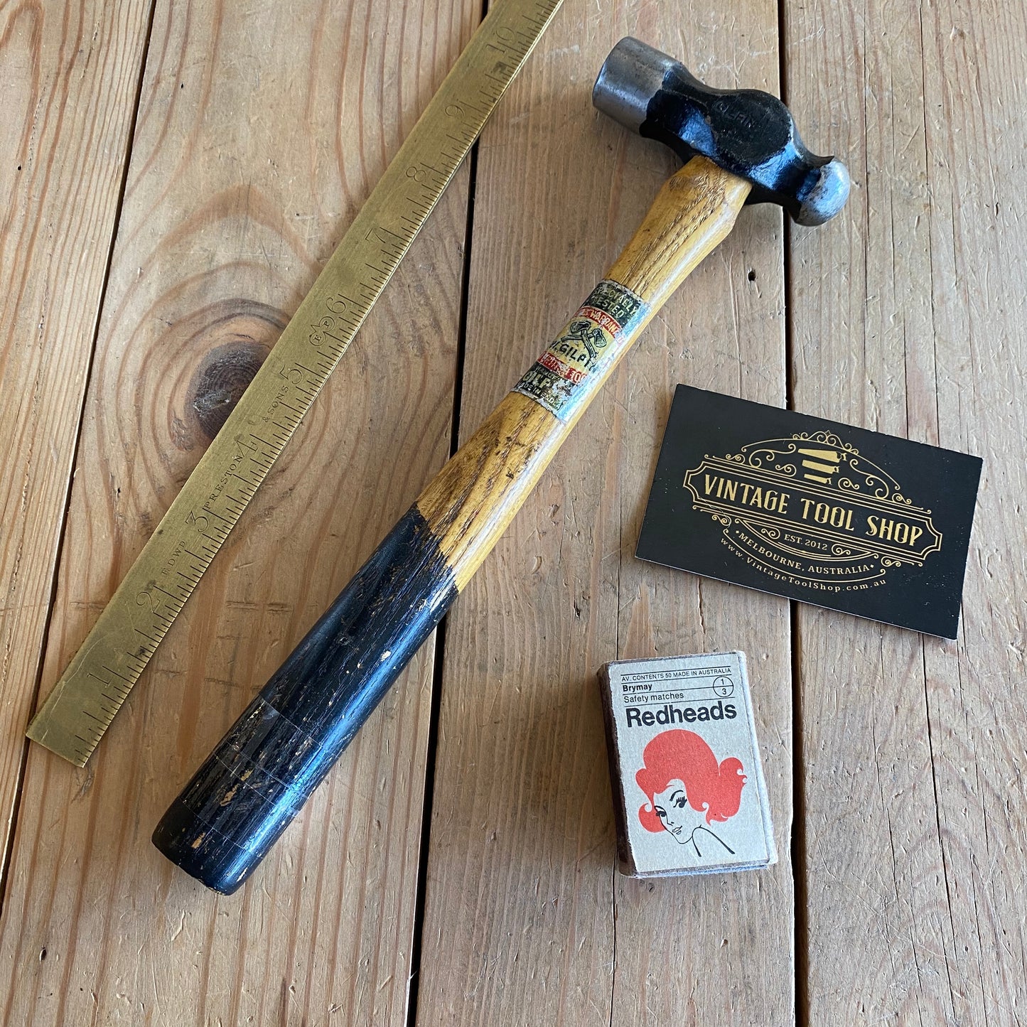 SOLD Vintage GILPIN England Ball Peen HAMMER T5464