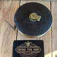 SOLD Vintage ENGLISH linen 78 foot measuring TAPE with LEATHER CASE T3640