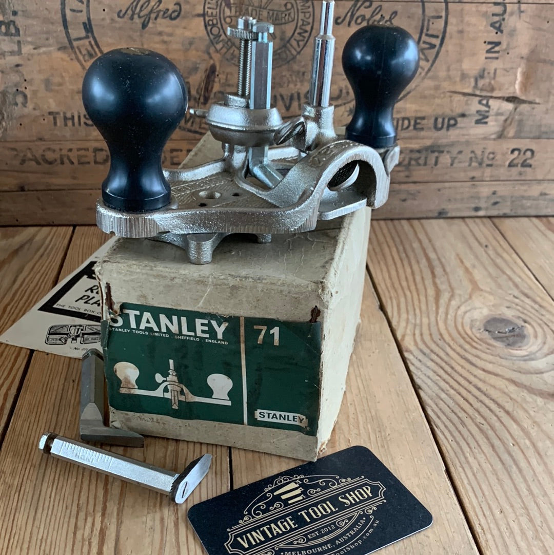 SOLD N137 Vintage STANLEY England No. 71 Router PLANE IOB