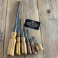 SOLD Vintage STANLEY England & USA set of 6 x wooden handled SCREWDRIVERS T10029