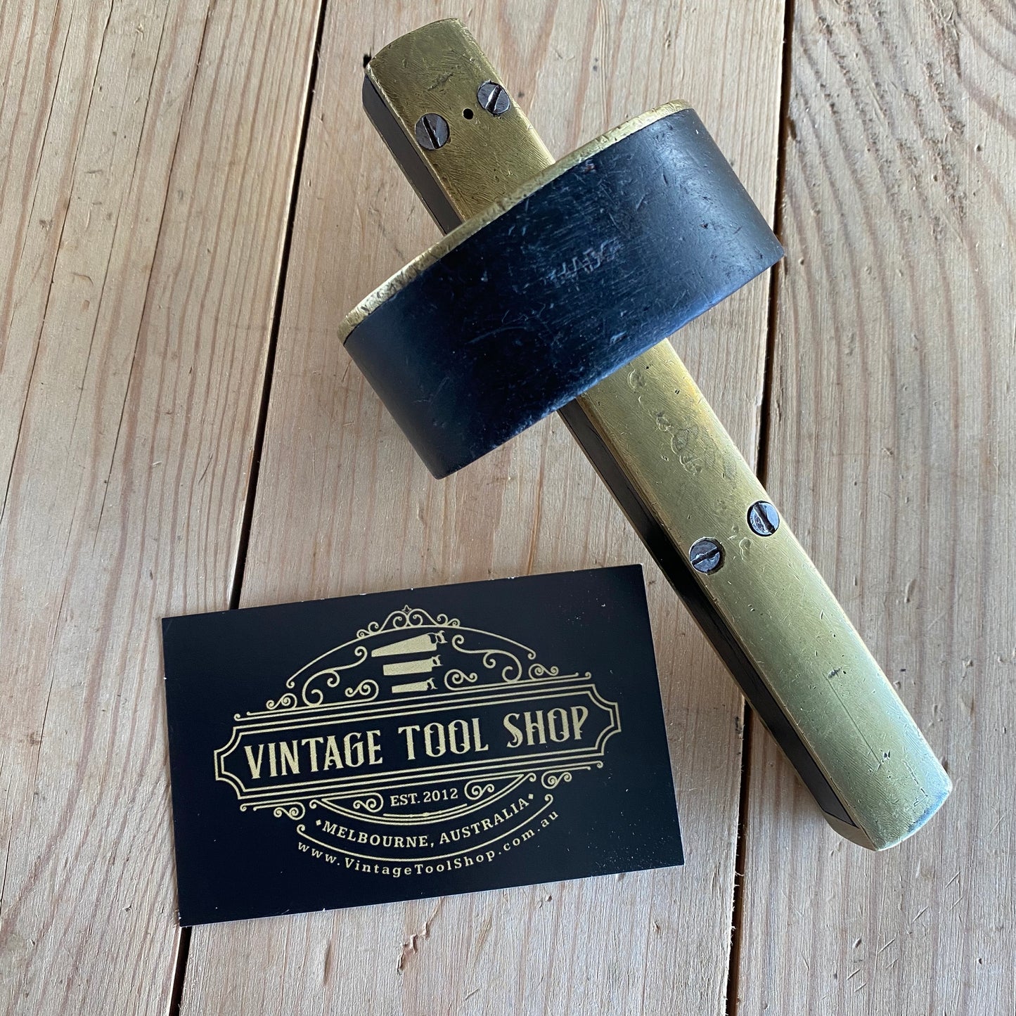 vintage Antique EBONY BRASS Ultimatum Mortise mortice marking gauge