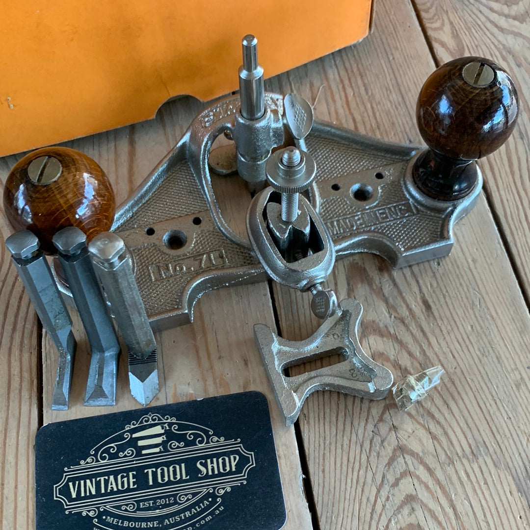 SOLD H219 Vintage STANLEY England  No. 71 Router PLANE IOB