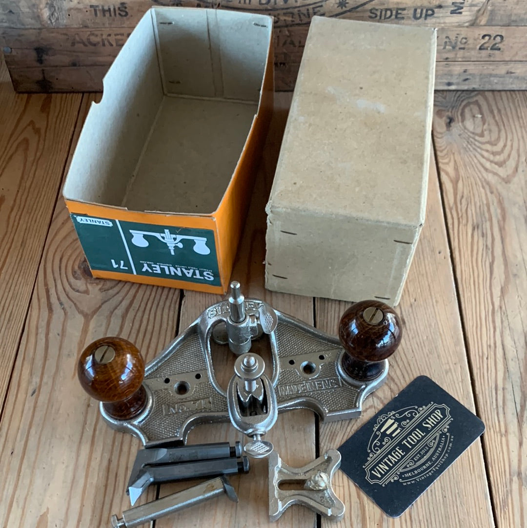 SOLD H219 Vintage STANLEY England  No. 71 Router PLANE IOB