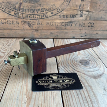 SOLD Vintage Fancy MAHOGANY BRASS slitting GAUGE P163