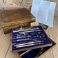 SOLD Antique Watson & Sons London & Melbourne fancy DRAFTING tools DRAWING SET Ivory handles in Rosewood box T8229
