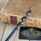 Vintage wooden handle BOTTLE OPENER CORKSCREW T7535